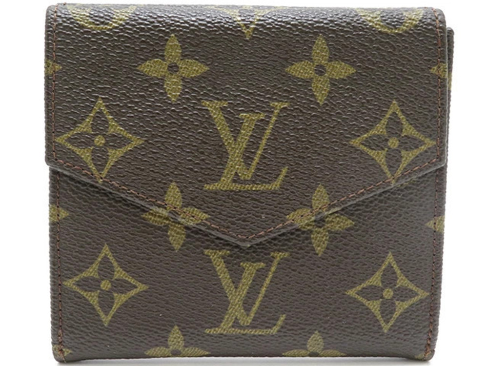 LOUIS VUITTON W hook wallet Portemonnaie Billet Carte Credit Monogram